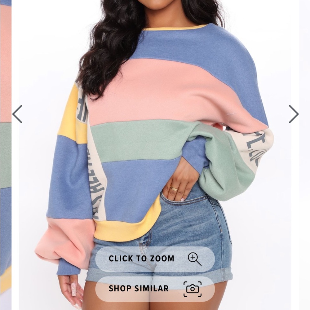 It’s All about love, Color block sweatshirt